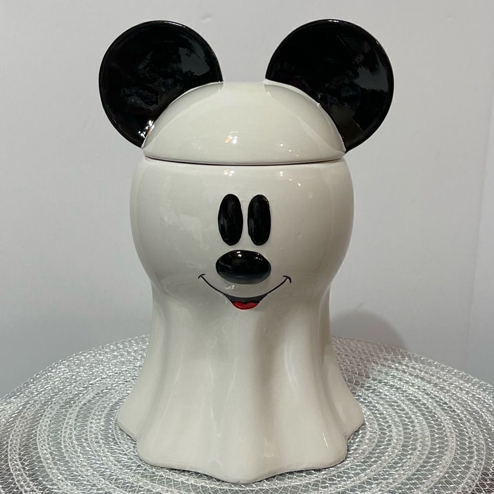 Disney Mickey Mouse Ghost Cookie Jar NWT
